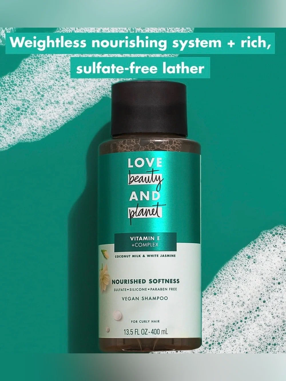 Love Beauty & Planet Vegan Shampoo Coconut Milk & White Jasmine 13.5oz X 2PACK